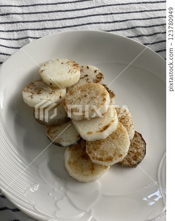 "Fried Moo (Radish) Pancake: A Crispy Korean Delight" 123780949
