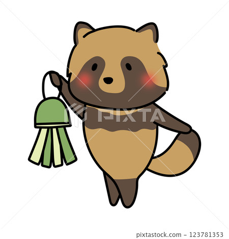 Raccoon decorating for Tanabata Raccoon decorating for Tanabata 123781353