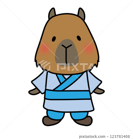 Capybara dressed as Hikoboshi 123781408