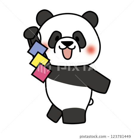 Panda decorating for Tanabata Panda decorating for Tanabata 123781449
