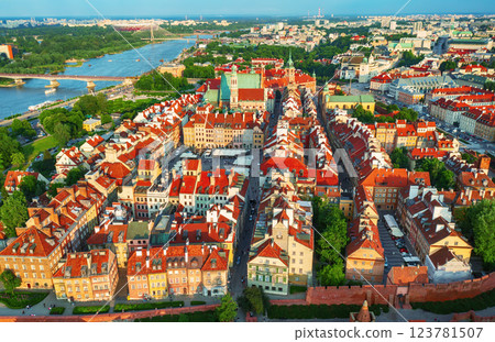 Old city in Warsaw, travel destinations European concept 123781507