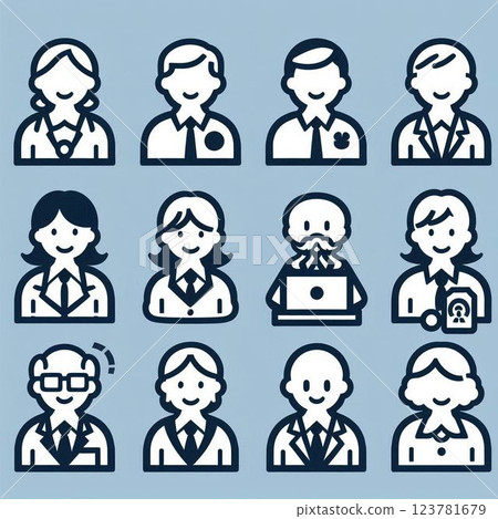 Businessmen Middle-aged Businessmen Middle-aged 123781679