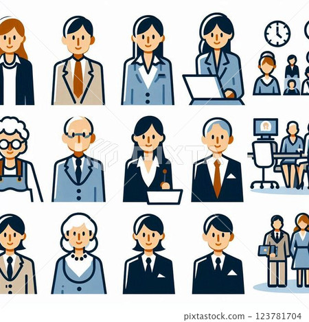 Businessmen Middle-aged 123781704