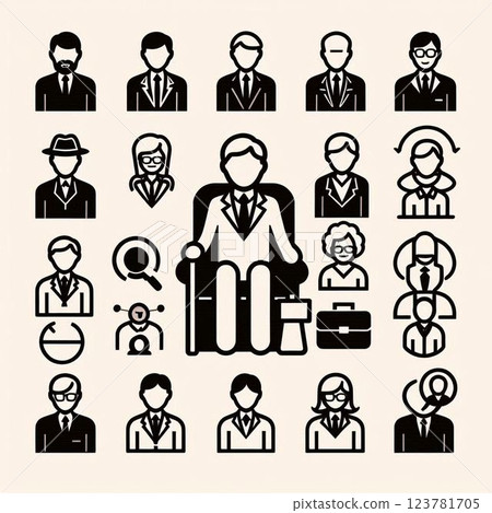 Businessmen Middle-aged 123781705