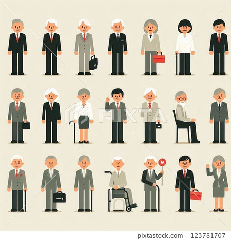 商人 中年 123781707