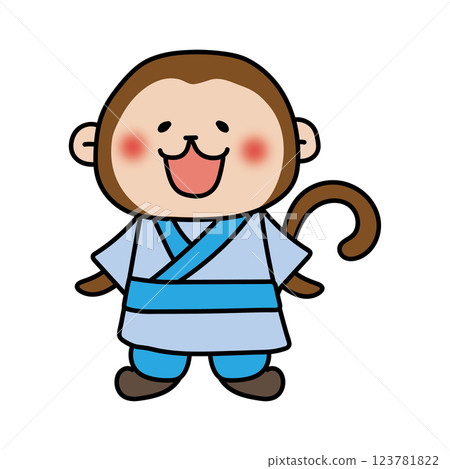 A monkey dressed as Hikoboshi A monkey dressed as Hikoboshi 123781822