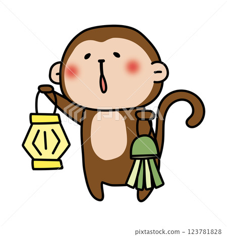 Monkey decorating for Tanabata 123781828