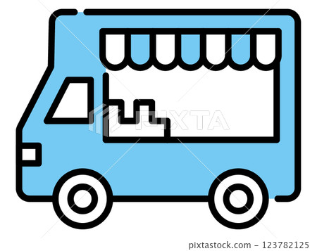食品卡車圖標 123782125