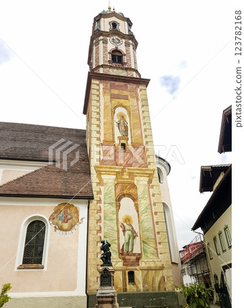 Parish church of Peter and Paul, Mittenwald, Bavaria, Germany 123782168