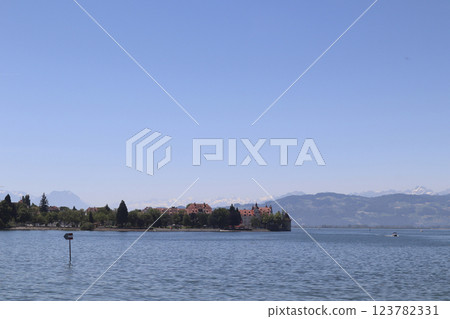 Panorama of Lake Constance, Lindau, Bavaria, Germany 123782331