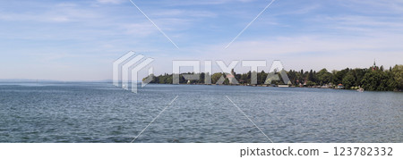 Panorama of Lake Constance, Lindau, Bavaria, Germany 123782332