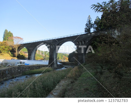 位於熊本縣阿蘇郡小國町北里的舊國鐵宮原線的廢棄拱橋—木野川橋,被指定為國家註冊有形文化財產。 位於熊本縣阿蘇郡小國町北里的舊國鐵宮原線的廢棄拱橋—木野川橋,被指定為國家註冊有形文化財產。 123782783