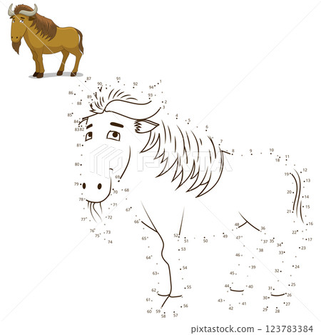 Connect the dots to draw animal educational game Connect the dots to draw animal educational game 123783384