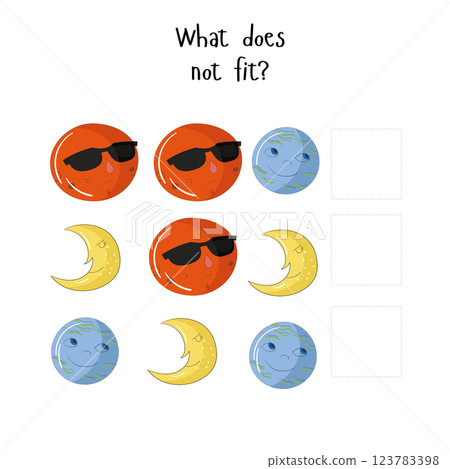 Educational game what does not fit 123783398