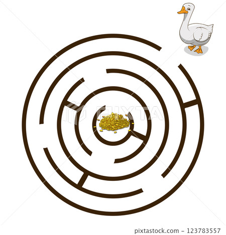 Game labyrinth find a way goose vector Game labyrinth find a way goose vector 123783557
