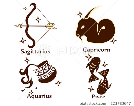 Zodiac tattoo stencil vector illustration Zodiac tattoo stencil vector illustration 123783647