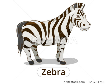 Zebra african savannah animal cartoon vector Zebra african savannah animal cartoon vector 123783743
