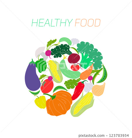 Fresh vegetables with placeholder for text Fresh vegetables with placeholder for text 123783934