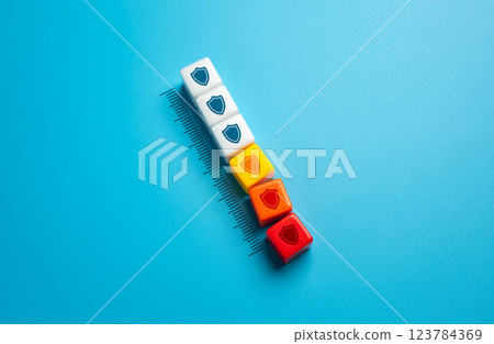 Weakening of protection. Cyber protection. Legal protection of rights and property. Cyber threats, data breaches and exploitation. Strengthening defenses 123784369