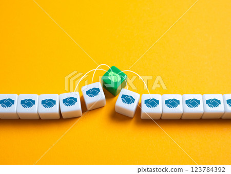 The final part of the deal after preliminary arrangements. Confirming terms, payments, and obligations. Contract signing, document exchange, or final negotiations. 123784392