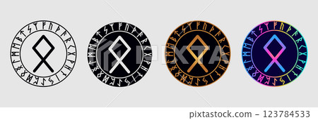 Scandinavian rune Othila  123784533