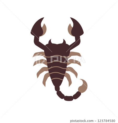 Scorpio in flat style 123784580