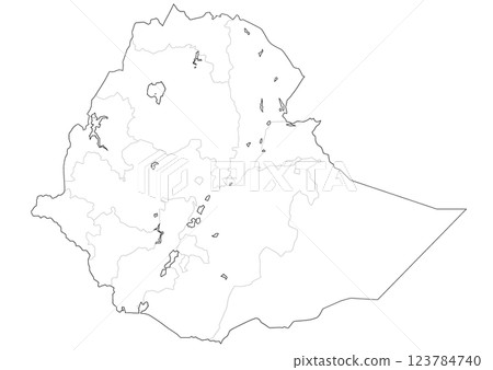 衣索比亞空白地圖 123784740