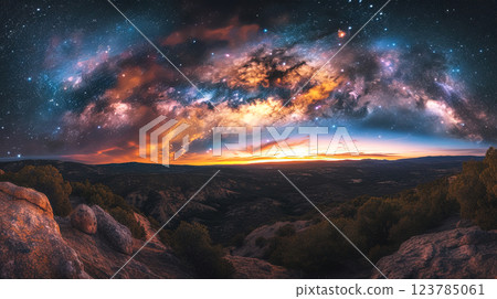 Cosmic Tapestry: A Long-Shot View of a Distant Galaxy 123785061
