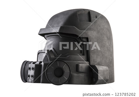 Special forces black helmet isolated on white background with clipping path Special forces black helmet isolated on white background with clipping path 123785202
