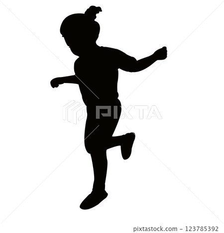 a girl body silhouette vector 123785392