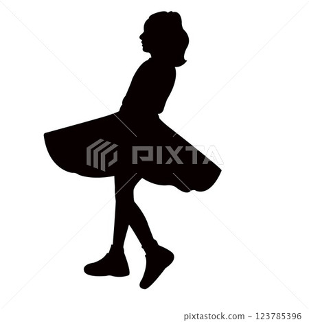 a girl body silhouette vector 123785396