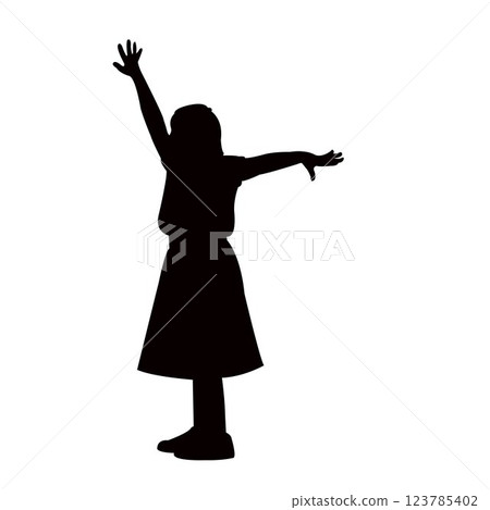 a girl body silhouette vector 123785402