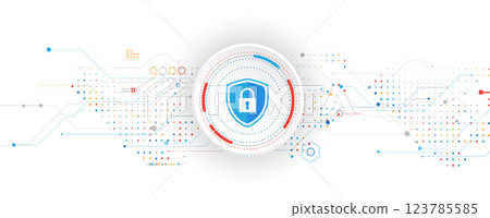 Cyber security concept with padlock technology service Cyber security concept with padlock technology service 123785585