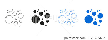 Bubble Design Line And Solid Icon Set. Bubble Collection. Isolated Vector Illustration 123785634