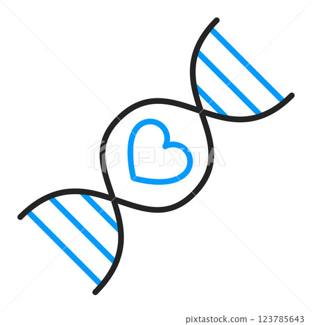 DNA line icon vector isolated 123785643