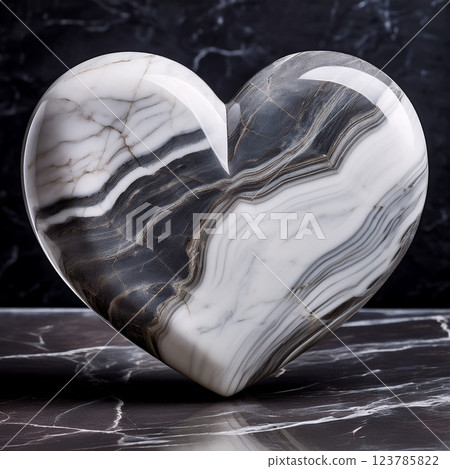Marble heart symbol 123785822
