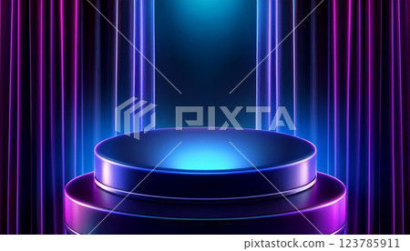 Cyberpunk Pedestal Background Cyberpunk Pedestal Background 123785911