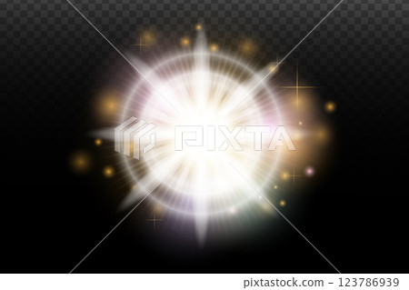 abstract light effect of the glowing star 123786939