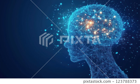 Digital illustration of an artificial intelligence neural network Digital illustration of an artificial intelligence neural network 123788373
