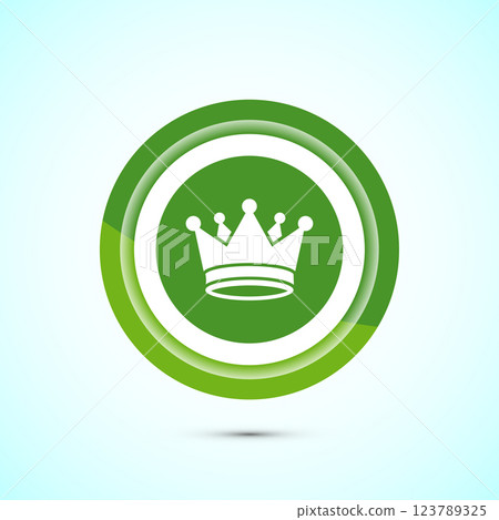 Crown icon design illustration, Royal crown sign symbol, Button design Crown icon design illustration, Royal crown sign symbol, Button design 123789325