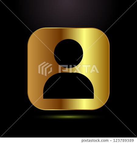 User profile icon design illustration, User profile avatar, gold color style User profile icon design illustration, User profile avatar, gold color style 123789389