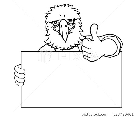 Eagle Painter Handyman Mechanic Plumber Cartoon Eagle Painter Handyman Mechanic Plumber Cartoon 123789461