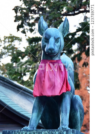 Aichi Prefecture Toyokawa Inari Shrine and fox statue Aichi Prefecture Toyokawa Inari Shrine and fox statue 123789771