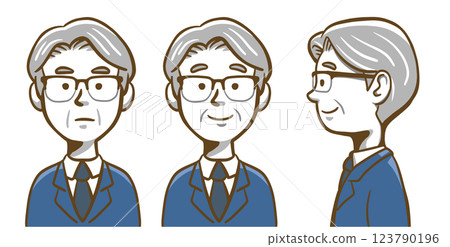 Middle-aged man in a suit (bust up) 123790196