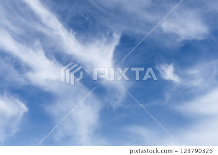 Beautiful blue sky with a white clouds 123790326