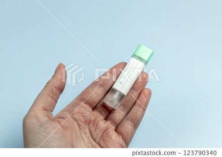Test tube with reagent for home use and lab delivery 123790340