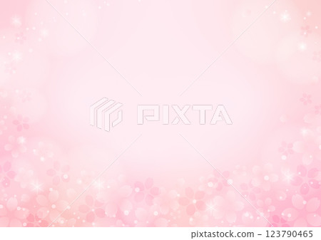 Cute cherry blossom background 123790465