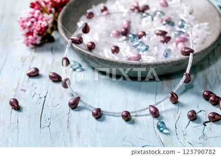 Handmade jewelry making 123790782