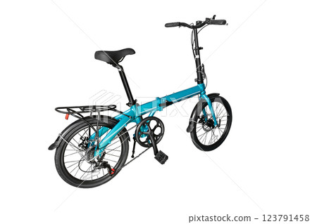 Folding compact bike. Folding compact bike. 123791458