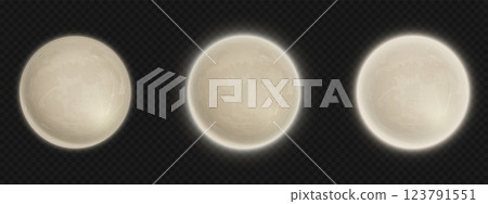 Full moon with realistic glow 123791551